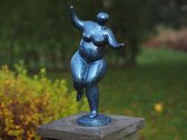 Tuinbeeld - bronzen beeld - Dikke dame "Belle Mia" - Bronzartes - 37 cm hoog