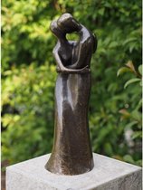 Tuinbeeld - bronzen beeld - Modern liefdespaar - Bronzartes - 48 cm hoog