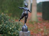Tuinbeeld - bronzen beeld - Dikke naakte vrouw - Bronzartes - 41 cm hoog