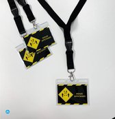 Keycord - COVID-19 Corona met pashouder - sleutelkoord