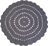 Gehaakt Vloerkleed Jeans Blauw - Katoen - 85 centimeter - Poefenzo