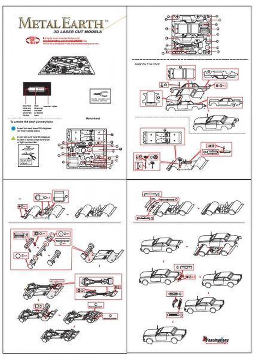 Metal Earth Modelbouw 3D Ford Mustang Coupe - Metaal — afbeelding 10