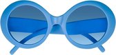 Boland Party-zonnebril Ronde Glazen Unisex Kunststof Blauw