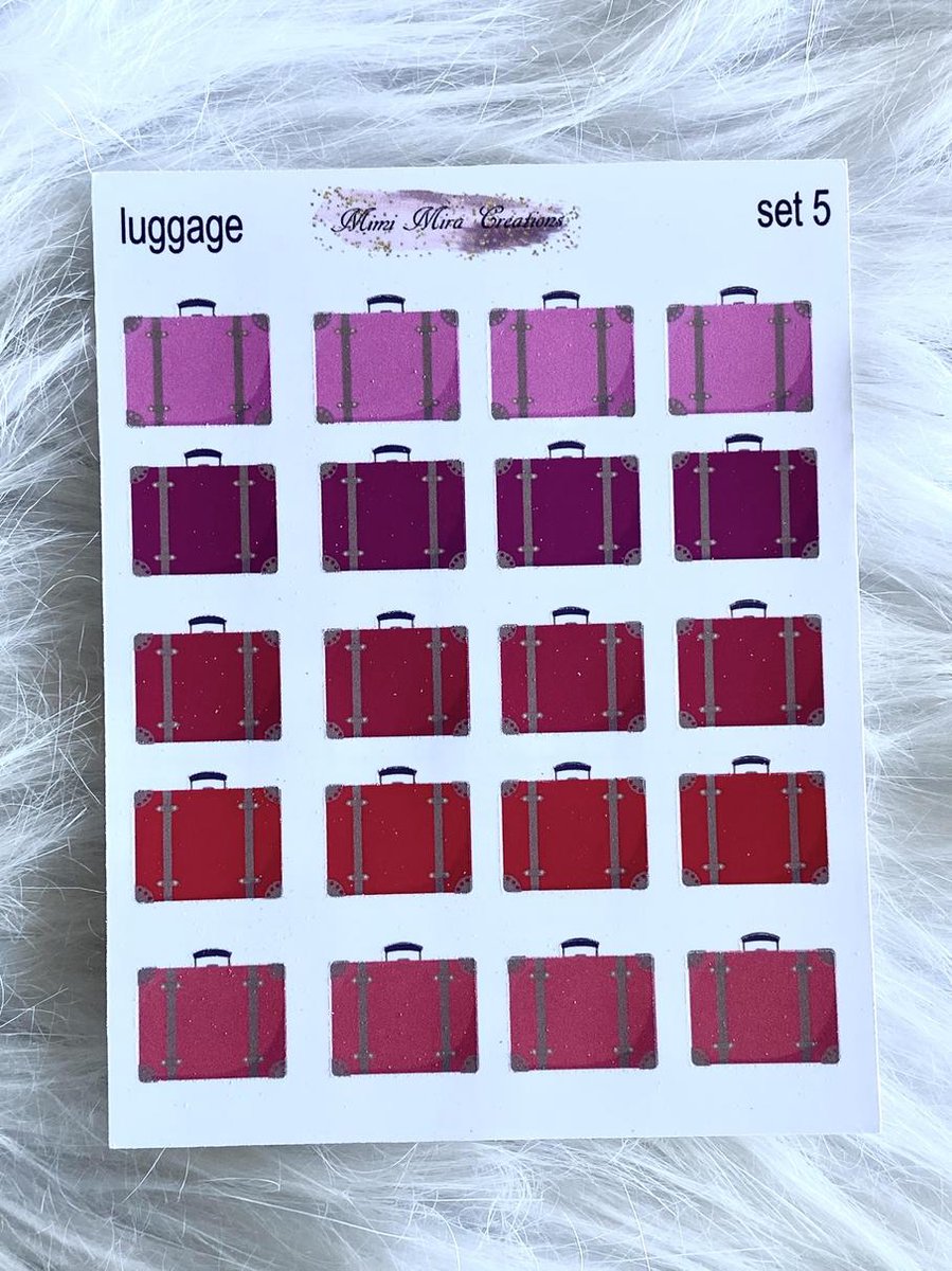 Mimi Mira Creations Functional Planner Stickers Luggage Set 5