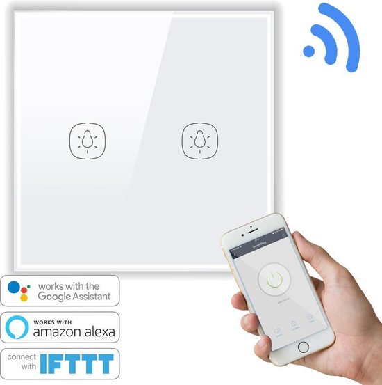 Xenon Slimme Wi-Fi Schakelaar | Smart Life App | Smart Home |  Wandschakelaar |... | bol.com