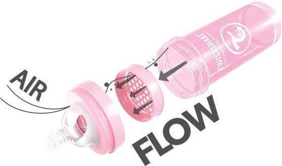 Twistshake Babyfles 330ml Pastel Pink van Twistshake — afbeelding 3