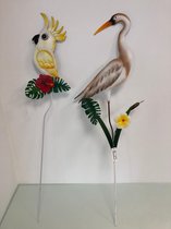 Kunstvogels tuindecoratie - 2 stuks