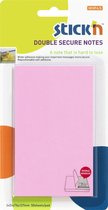 Stick'n sticky notes - extra brede lijm laag, 76x127mm, roze, 50 memoblaadjes
