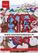 Marianne Design Creatables Snij en Embosstencil - IJzige sneeuwmannen