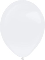 Amscan Ballonen 13 Cm Latex Metallic Wit 100 Stuks