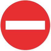Corona vloersticker rond (20x20cm) Bord – geen doorgang 5 stuks