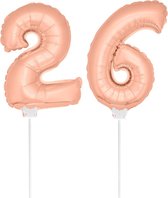 Folie Ballon Rosé Goud "26" 36CM