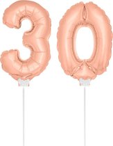 Folie Ballon Rosé Goud "30" 36CM
