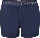 Tommy Hilfiger woven boxershort (1-pack) - heren boxer katoen - wijd model - blauw uni - Maat: XL