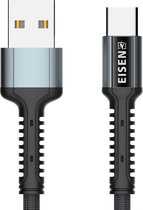 Eisenz EZ215 USB-C Toughness Type C Oplaad Kabel 2.4A Fast Cable - blauw 2 Meter
