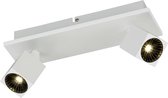 LED Plafondspot - Trion Klipo - 12W - Warm Wit 3000K - 2-lichts - Rechthoek - Mat Wit - Aluminium - OSRAM LEDs - BSE