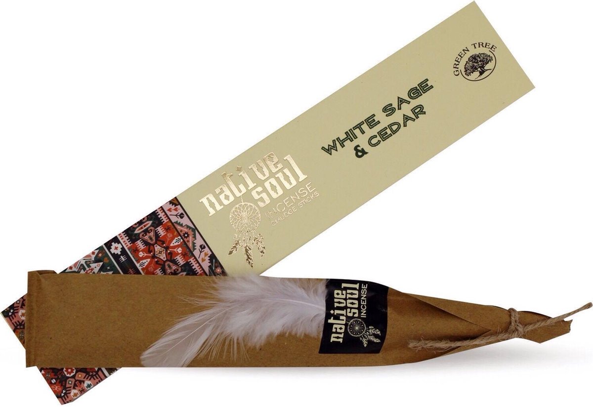 Green Tree Native Soul White Sage & Cedar wierook 3 pakjes 15gr.