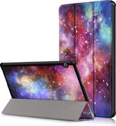 Huawei MediaPad T5 10.1 Inch Tablet Hoesje – Flip Cover Book Case – Space