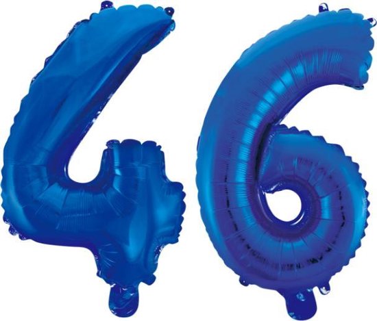 Folieballon 46 jaar blauw 41cm