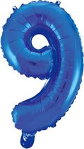 Folieballon 9 jaar blauw 41cm