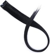 Hairextension Zwart - Clip In Haar - Haar Extension - Nephaar - Kunsthaar - Carnaval - Verkleden