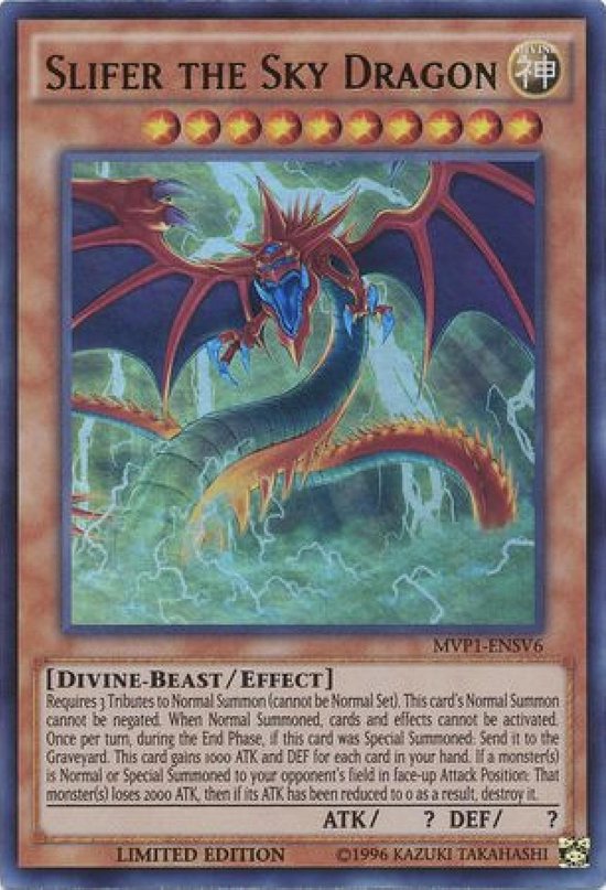 Slifer the Sky Dragon Yu-Gi-Oh – MVP1 – Yu Gi Oh cards – Yu Gi Oh kaarten – Ultra rare versie – In kaarthouder!
