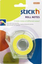 Stick'n Roll note - 50mm x 10meter in dispenser, neon geel sticky notes