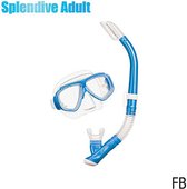 TUSAsport Snorkelmasker Duikbril Snorkelset Splendive UC7519 - Fishtail Blue