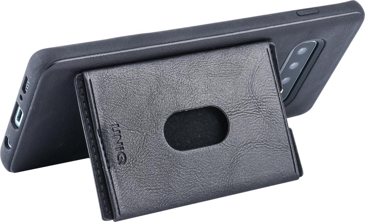 UNIQ Accessory Galaxy S10 Plus Kunstleer Backcover hoesje met portemonnee - Bruin (S10 Plus)
