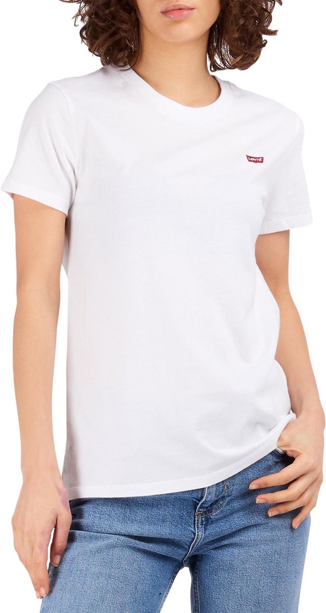 Levis Perfect Tee T-Shirt Fashion Wear Vrouwen Wit