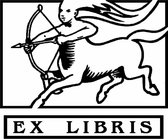 Ex libris sterrenbeeld handstempel Boogschutter 60-x 50 mm