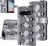 UNIQ Accessory Zwart en Wit Slangenleer hoesje voor Galaxy S10 - Book Case