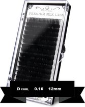 DLUX PROFESSIONELE PREMIUM SILK LASH | D CURL | WIMPEREXTENTIONS |RUSSIAN VOLUME |DIKTE 0.10 | LENGTE 12MM