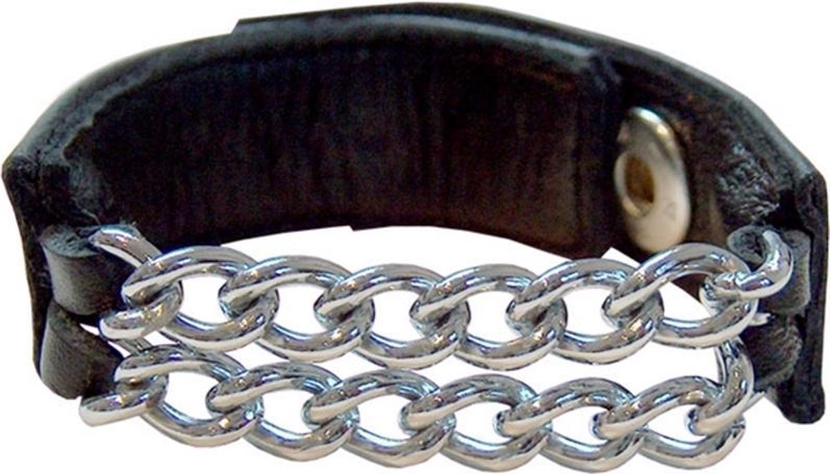 Goedkoopste Cockstrap with two chains leer, verstelbaar