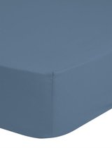 HIP Uni Satin - Housse de couette - Double - 200x200 / 220 cm + 2 taies d'oreiller 60x70 cm - Bleu glacier