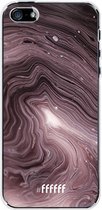 iPhone SE (2016) Hoesje Transparant TPU Case - Purple Marble #ffffff