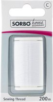 Sorbo Home Essentials - wit naaigaren 200 m - 100% polyester - sterk garen