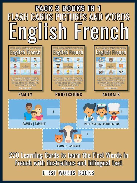 First Words In French (English French) 4 - Pack 3 Books in 1 ... - cover