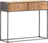 Bijzettafel Massief hout - koffietafel (Incl LW3D Klok) l - coffee table woonkamertafel