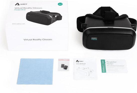 Lunettes 3D de réalité virtuelle Aukey VR-O1 - noir | bol.com