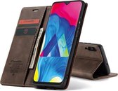 caseme - Hoesje geschikt voor Samsung Galaxy A10 - wallet book case - magneetsluiting - donker bruin