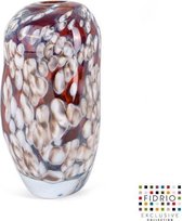 Design vaas vase - Fidrio HAZEL - glas, mondgeblazen - diameter 15 cm hoogte 30 cm