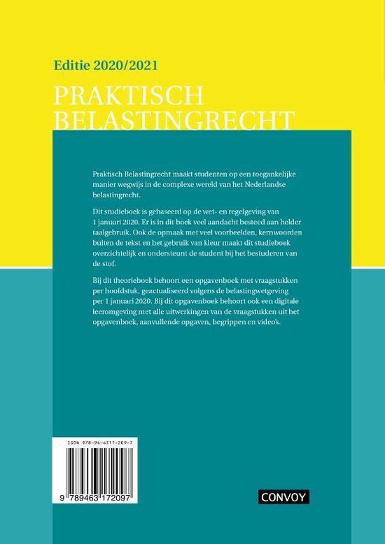 Samenvatting Praktisch Belastingrecht 2020/2021 Theorieboek, ISBN: 9789463172097  GRC-Compliance
