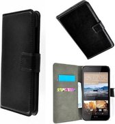 HTC Desire 830 Smartphone Hoesje Wallet Bookstyle Case Lederlook Zwart