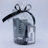 Cadeau voor man Hugo Boss parfum man Bottled Hugo Boss deodorant - showergel - douche spons - gadgets mannen - geschenkset mannen - verjaardag - parfum voor heren - 4 producten