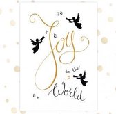Kerstkaart - A6 - 10x15cm - Met envelop - Joy to the world - Kerst en Nieuwjaar - Christelijke kaart - Majestic Ally - 12 stuks