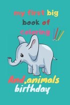 my first big book of coloring animals birthday: My First Toddler Coloring Book