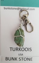 Turkoois - 100% natuurlijke Edelsteen - Bunkstone - Gratis verzending - Hanger - Clip