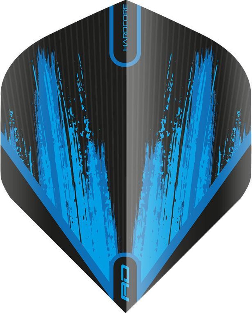 RED DRAGON - Hardcore Radical Zwart en Blauw Extra Dikke Dartvluchten - 4 sets per pakket (12 dartvluchten in totaal)