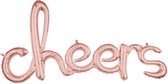 Amscan Ballon Cheers 101 Cm Folie Rosé Goud